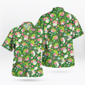 Shaymin Floral Paradise Hawaiian Shirt – Pokemon Inspired Tropical Style