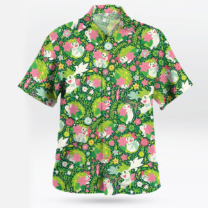 Shaymin Floral Paradise Hawaiian Shirt – Pokemon Inspired Tropical Style