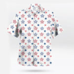 Star-Spangled Elegance Button-Up Hawaiian Shirt