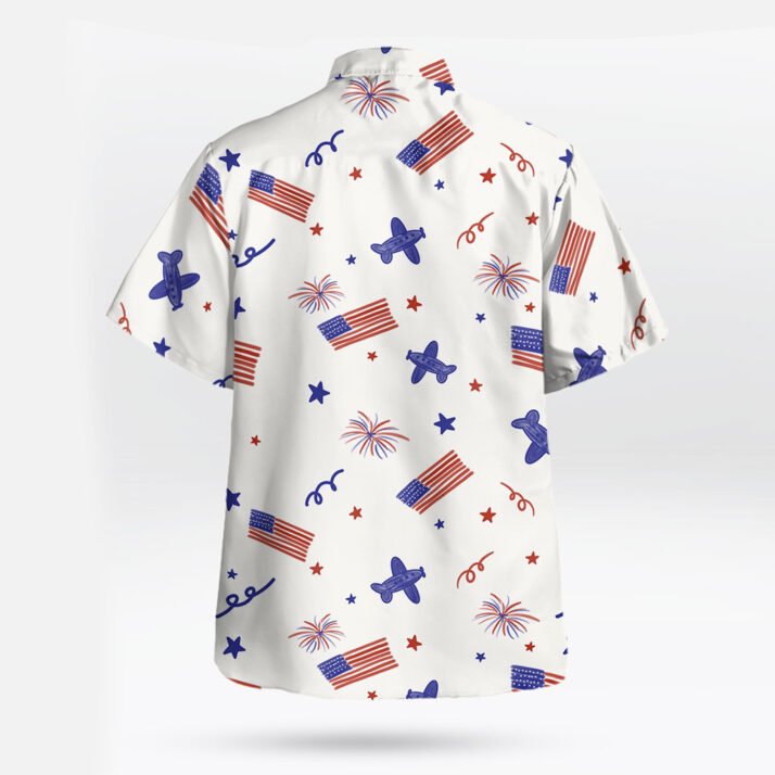 Stars & Flights Casual 4th of July Hawaiian Shirt American
