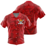 Straw Hat Pirates Red Pattern Shirt – One Piece Anime Hawaiian Style