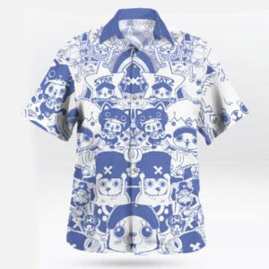 Tony Tony Chopper Blue Sketch Hawaiian Shirt