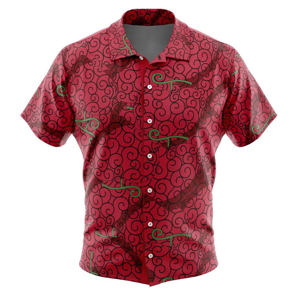 Trafalgar Law Ope Ope no Mi Devil Fruit Button-Up Shirt Red 6 Trafalgar Law Ope Ope no Mi Devil Fruit Button-Up Shirt