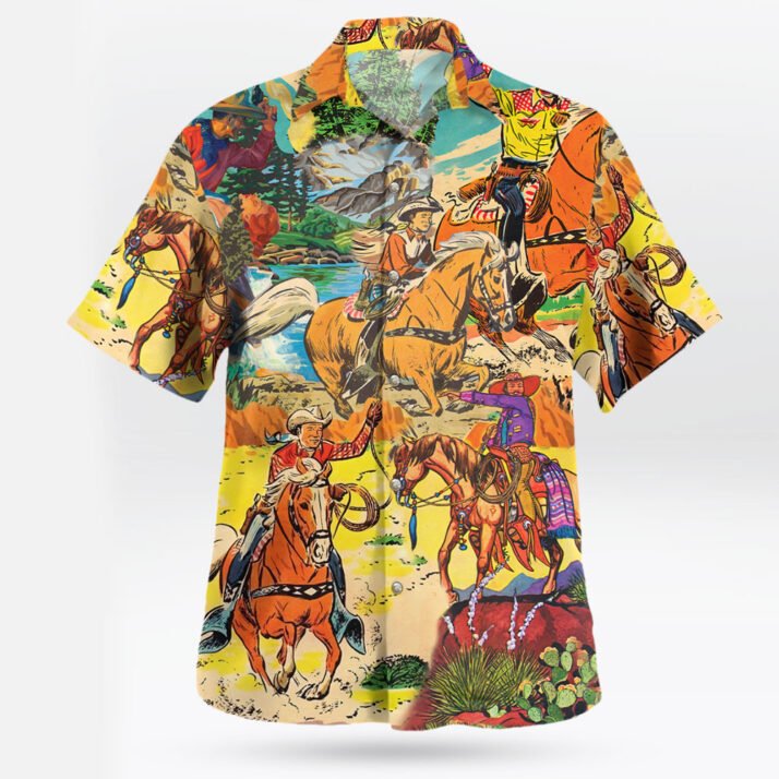 Tropical Cowboy Hawaiian Shirt – Western Aloha Vibes for Summer Style