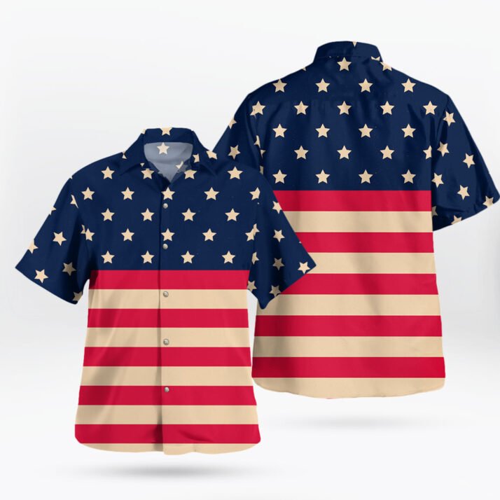 Vintage American Flag Button Up Shirt