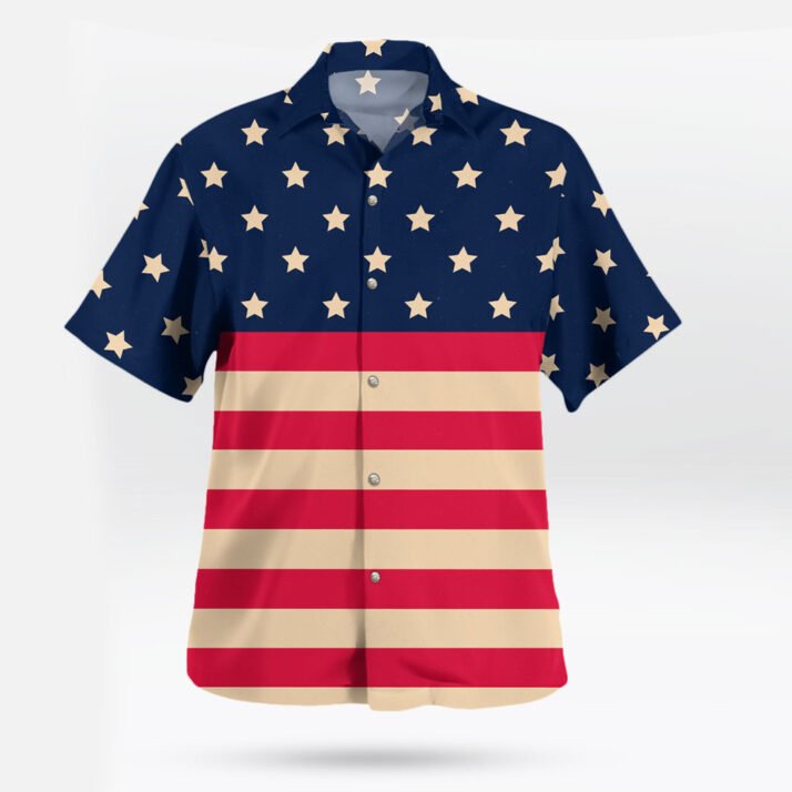 Vintage American Flag Button Up Shirt