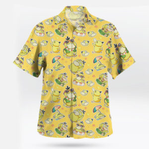 Yellow Psyduck Hawaiian Shirt – Funny Pokemon Summer Aloha Shirt