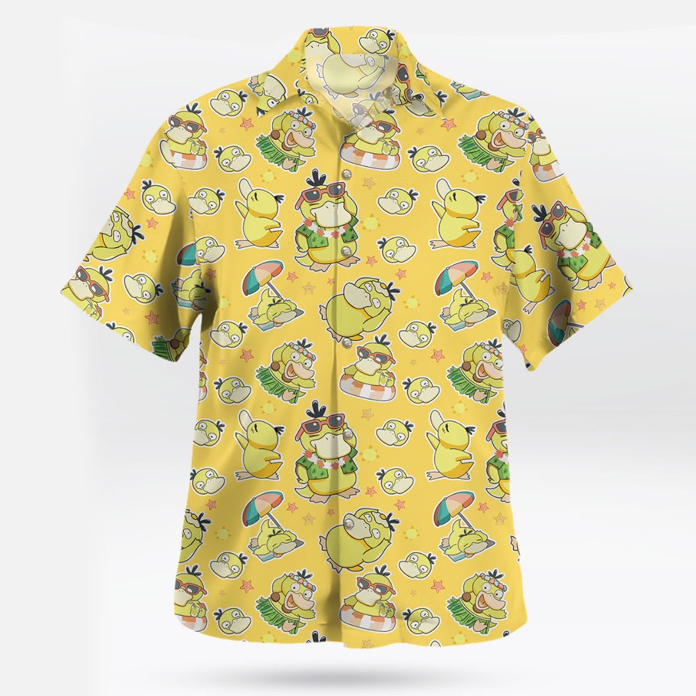 Yellow Psyduck Hawaiian Shirt – Funny Pokemon Summer Aloha Shirt