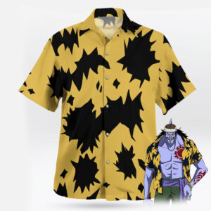 One Piece Arlong Hawaiian Shirt – Fishman Pirate Yellow Print Shirt