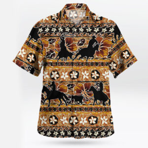 Western Cowboy Horse Print Hawaiian Shirt