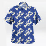 Blue Lobster Hawaiian Printed Large-Fit Shirt