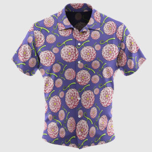 Floral Devil Fruit Pattern Purple Hawaiian Shirt