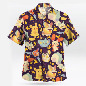 Pikachu and Friends Pattern Pokemon Hawaiian Shirt