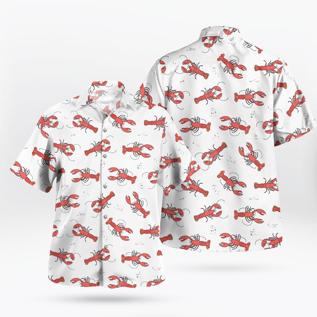 Playful Red Men's Lobster Shirt