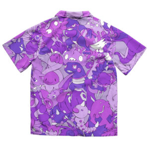 Purple Poison-Type Collage Pokemon Hawaiian Shirt