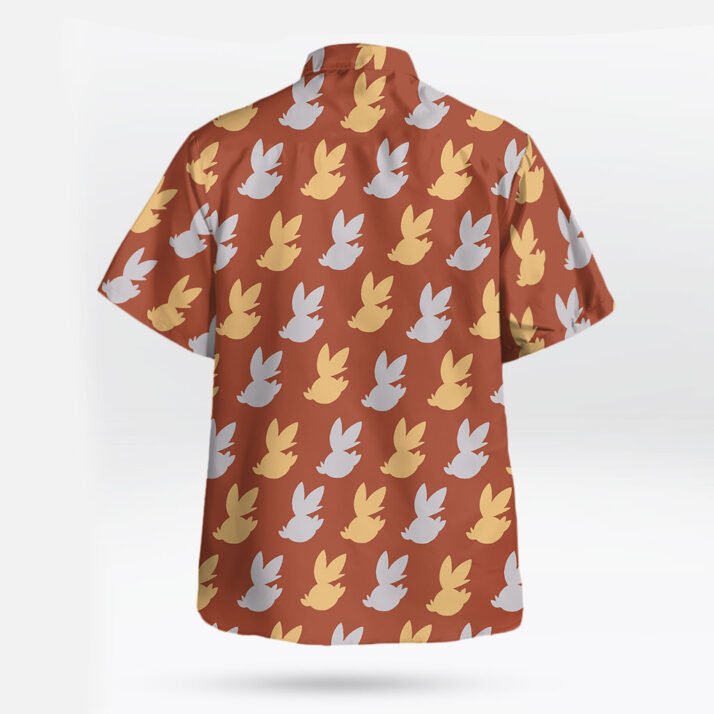 Scorbunny Pattern Short Sleeve Pokemon Hawaiian Shirt
