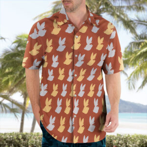 Scorbunny Pattern Short Sleeve Pokemon Hawaiian Shirt