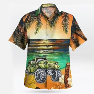 Amazing Jeep On Beach Summer Vacation Hawaiian Shirt
