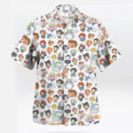 Chibi Studio Ghibli Characters White Hawaiian Shirt