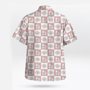 Ghibli Warawara Pink Grid Button-Up Hawaiian Shirt