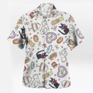 Kiki’s Bakery Treats Jiji Pattern Hawaiian Shirt