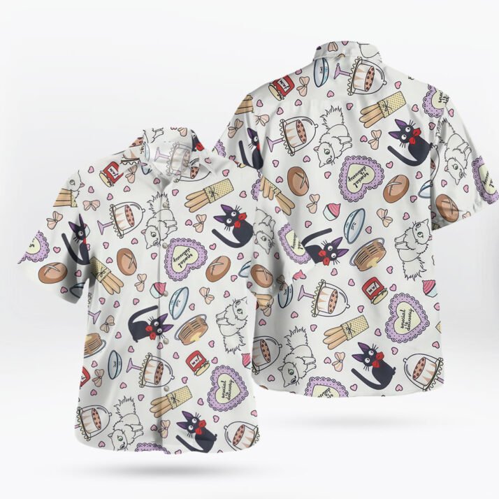 Kiki’s Bakery Treats Jiji Pattern Hawaiian Shirt