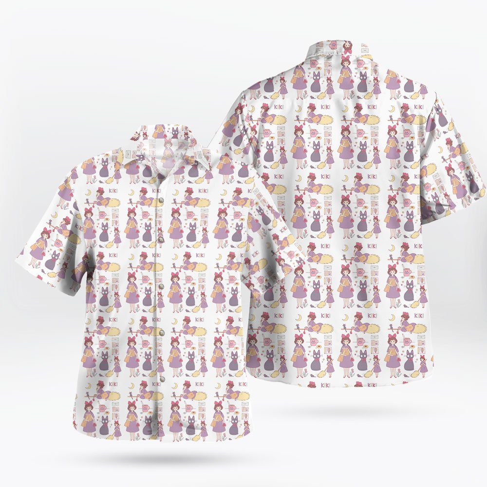 Kiki’s Delivery Service Cute Pattern Ghibli Hawaii Shirts Kiki’s Delivery Service Cute Pattern Ghibli Hawaii Shirts