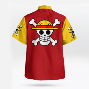 Logo Straw Hat Pirates Red Yellow Hawaiian Shirt