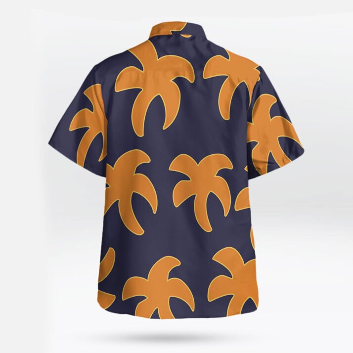 Navy Luffy Film Gold Outfit Button-up Hawaiian Shirt