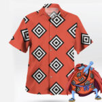 Orange Jinbe Summit War of Marineford Outfit Shirt Button-up Cosplay