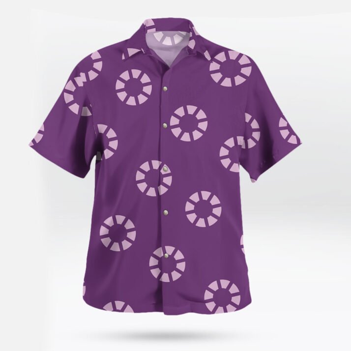 Purple Franky Hawaiian Shirt in Sabaody Archipelago Arc Cosplay