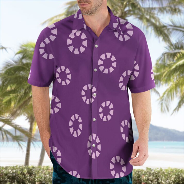 Purple Franky Hawaiian Shirt in Sabaody Archipelago Arc Cosplay