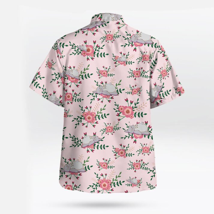 Sleeping Totoro Pink Floral Hawaiian Shirt – Pastel Nature Vibes