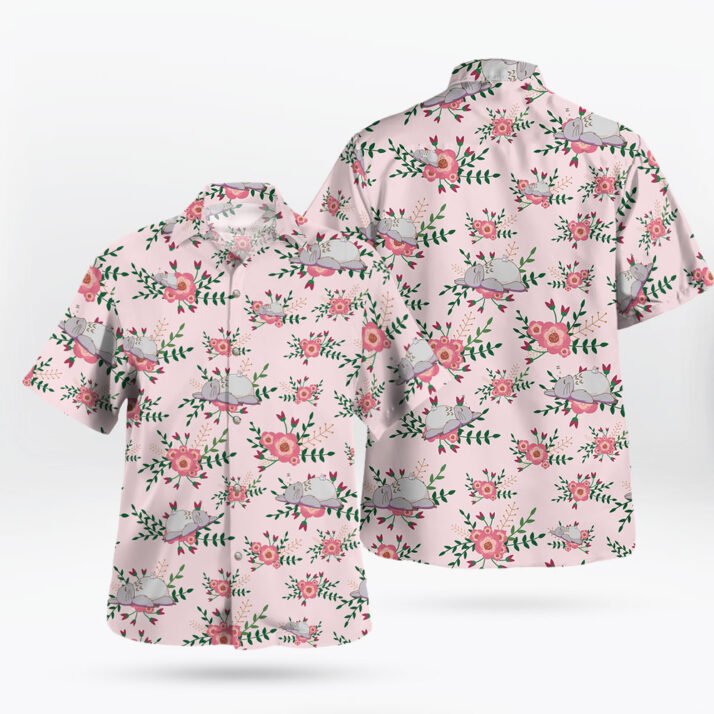 Sleeping Totoro Pink Floral Hawaiian Shirt – Pastel Nature Vibes
