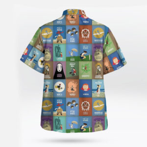 Studio Ghibli Movie Poster Retro Collage Hawaiian Shirt