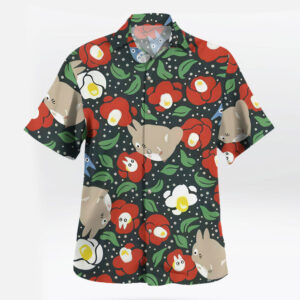 Totoro Floral Print Hawaiian Shirt – Camellia Garden Style
