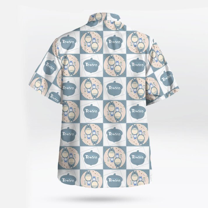 Totoro Retro Patchwork Pastel Grid Hawaiian Shirt