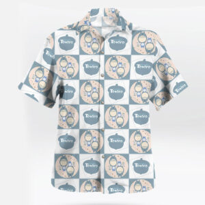 Totoro Retro Patchwork Pastel Grid Hawaiian Shirt