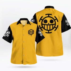 Trafalgar Law Heart Pirates Yellow Hawaiian Shirt