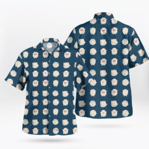 Warawara Spirit Pattern Navy Blue Ghibli Hawaiian Shirt