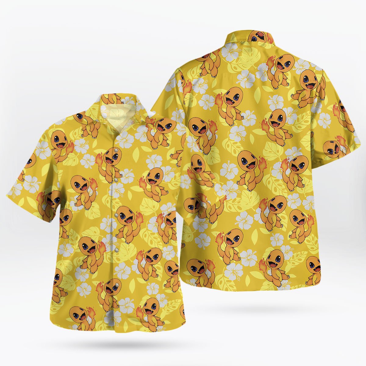 Charmander Pokemon Hawaiian Shirt Tropical Fire Type Aloha Shirt 1