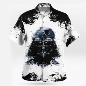 Darth Vader Star Wars Hawaiian Shirt Black White Death Star Aloha