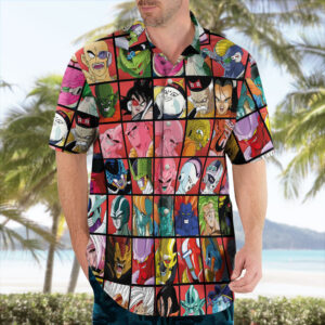 Dragon Ball Villains Grid Hawaiian Shirt Anime Character