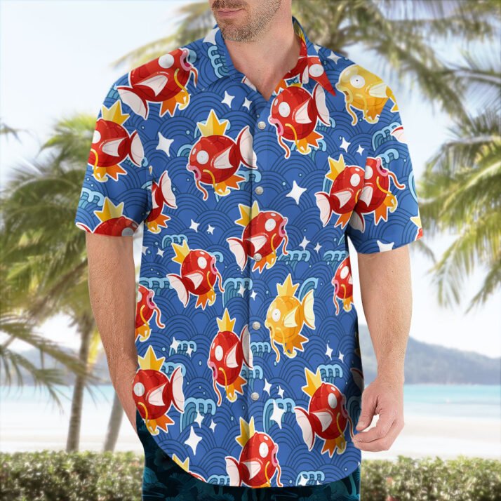 Magikarp Pokemon Hawaiian Shirt Shiny Tropical Aloha Shirt - Image 4