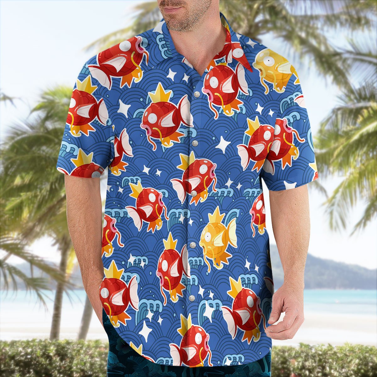 Magikarp Pokemon Hawaiian Shirt Shiny Tropical Aloha Shirt 2