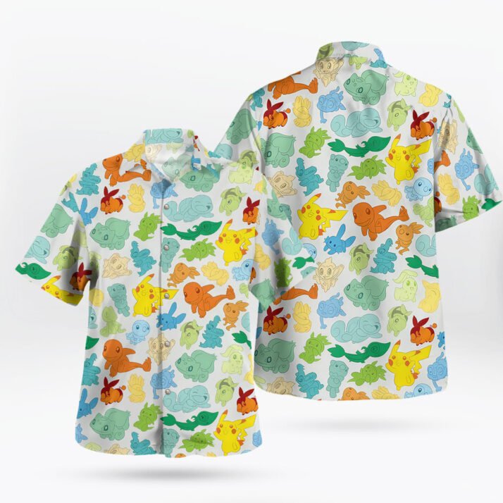 Pokémon Starter Characters Hawaiian Shirt