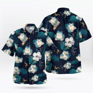 Snorlax Pokemon Hawaiian Shirt Tropical Anime Aloha Shirt