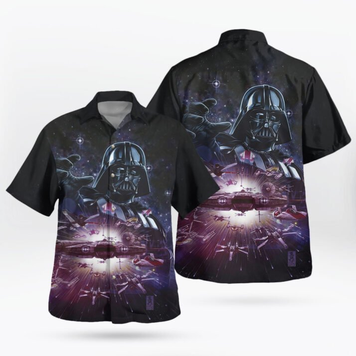 Star Wars Hawaiian Shirt Darth Vader Galactic Space Aloha
