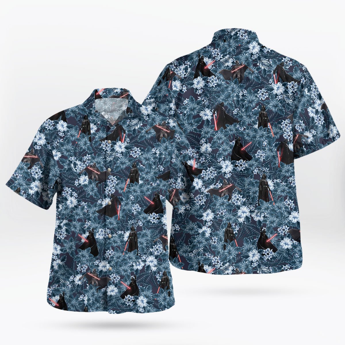 Star Wars Hawaiian Shirt Darth Vader Tropical Hibiscus Aloha 1
