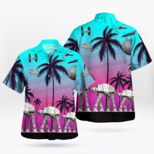 Star Wars Hawaiian Shirt Tropical Sunset Galactic Battle Aloha Shirt 2